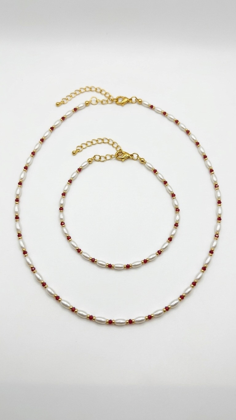 סט פנינה ורוד - תמונה 2